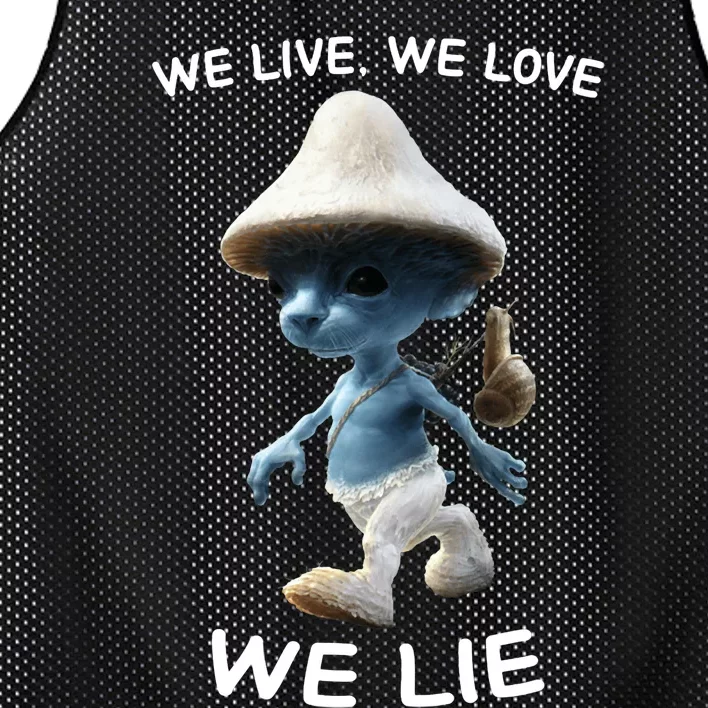 We Live We Love We Lie Trendy Meme Mesh Reversible Basketball Jersey Tank