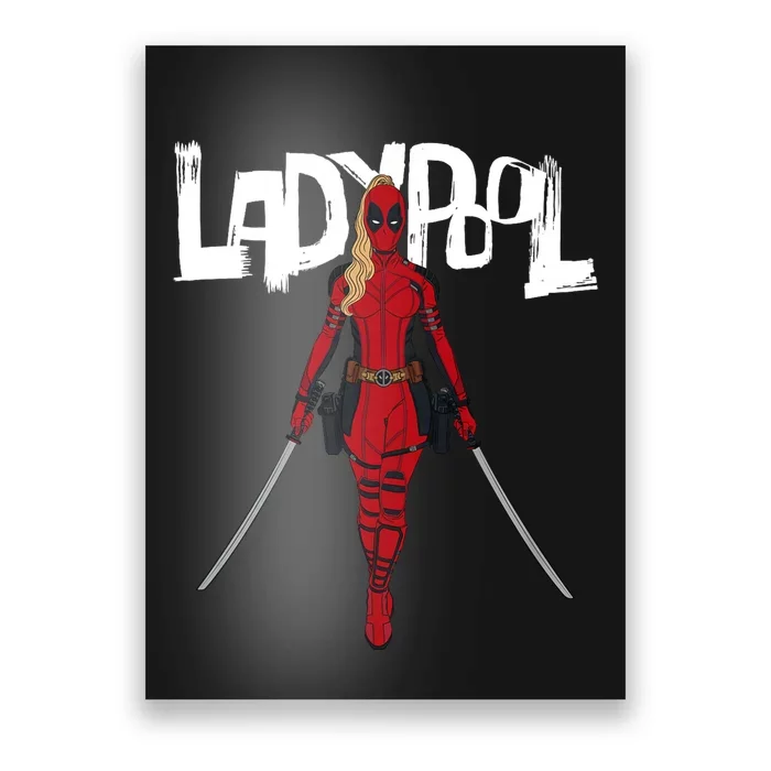 Wolverine Ladypool With Swords Poster