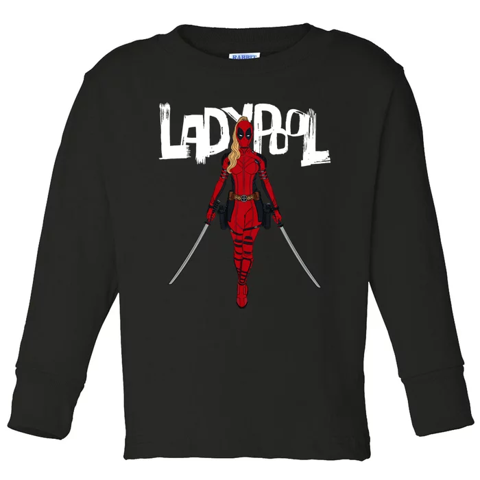 Wolverine Ladypool With Swords Toddler Long Sleeve Shirt