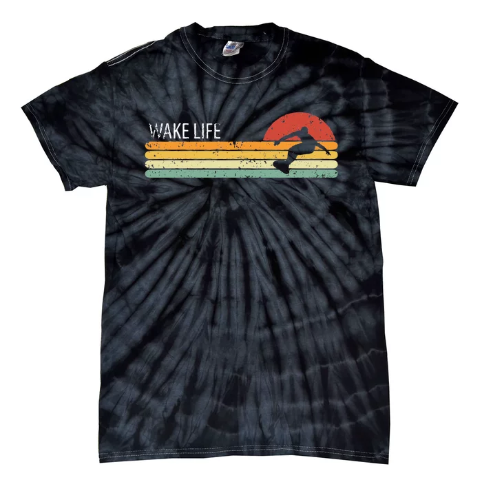 Wakesurfing Life Wakesurf Wakesurfer Vintage Retro Wake Surf Tie-Dye T-Shirt