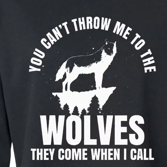 Wolf Leader Wolves Werewolf Full Moon Leader Fairy Tale Cropped Pullover Crew