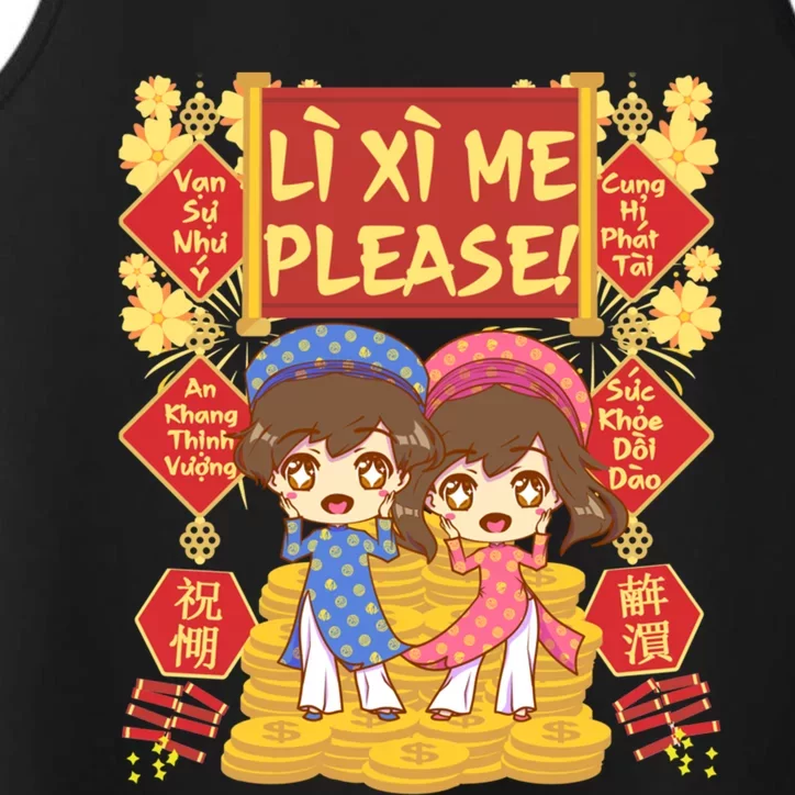 Want Li Xi Me Please Vietnamese Lunar New Year Gift Performance Tank