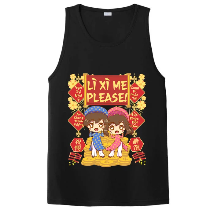 Want Li Xi Me Please Vietnamese Lunar New Year Gift Performance Tank