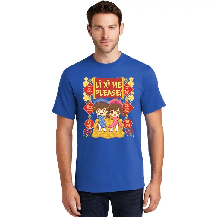 Want Li Xi Me Please Vietnamese Lunar New Year Gift Tall T-Shirt