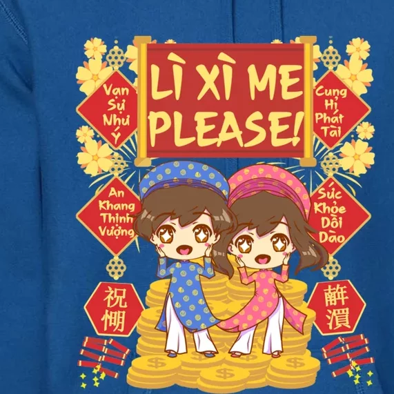 Want Li Xi Me Please Vietnamese Lunar New Year Gift Premium Hoodie