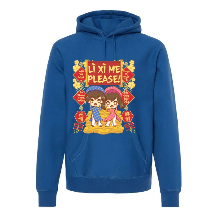 Want Li Xi Me Please Vietnamese Lunar New Year Gift Premium Hoodie