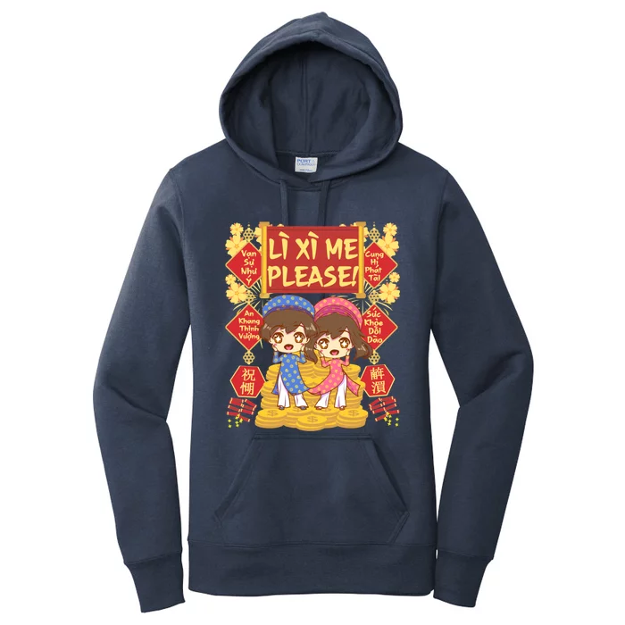 Want Li Xi Me Please Vietnamese Lunar New Year Gift Women's Pullover Hoodie