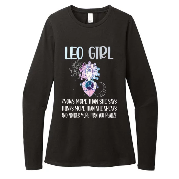 Womens Leo Zodiac Sign Girl Leo Horoscope Astrology July August Womens CVC Long Sleeve Shirt