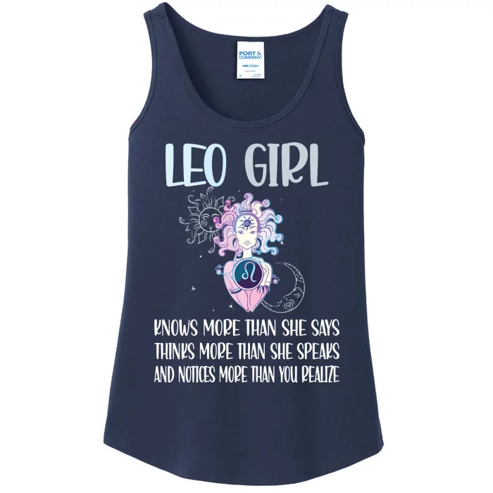 Womens Leo Zodiac Sign Girl Leo Horoscope Astrology July August Ladies Essential Tank