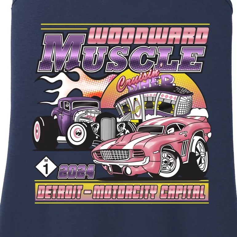 Woodward Muscle 2024 Pink Purple Version Ladies Essential Tank