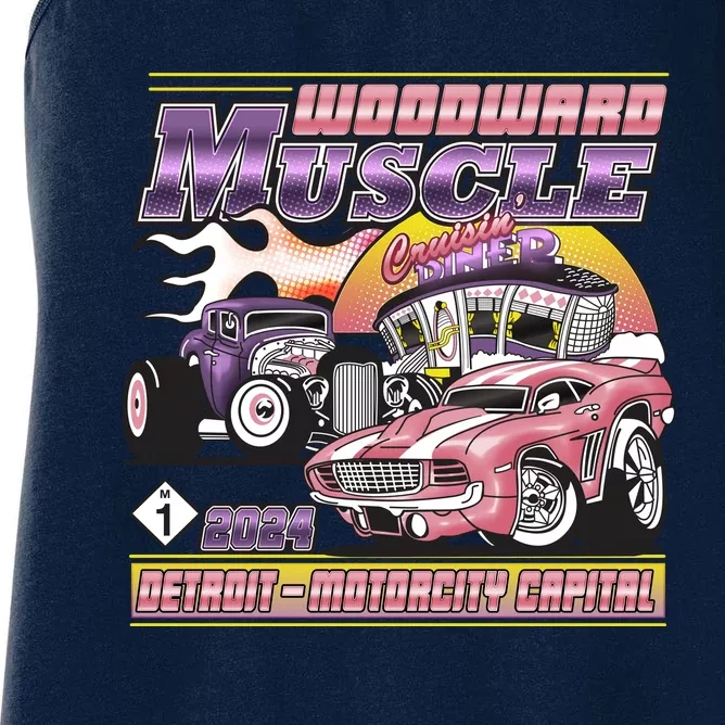 Woodward Muscle 2024 Pink Purple Version Women's Racerback Tank