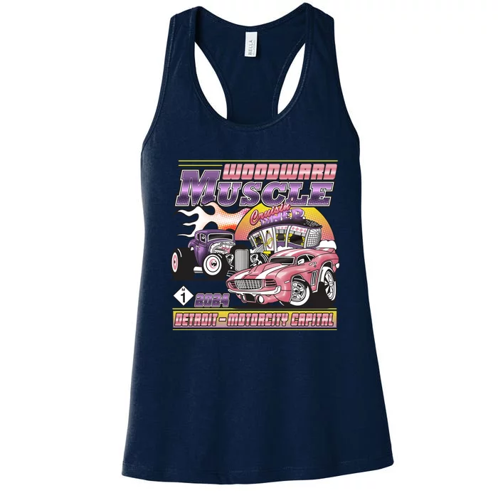 Woodward Muscle 2024 Pink Purple Version Women's Racerback Tank