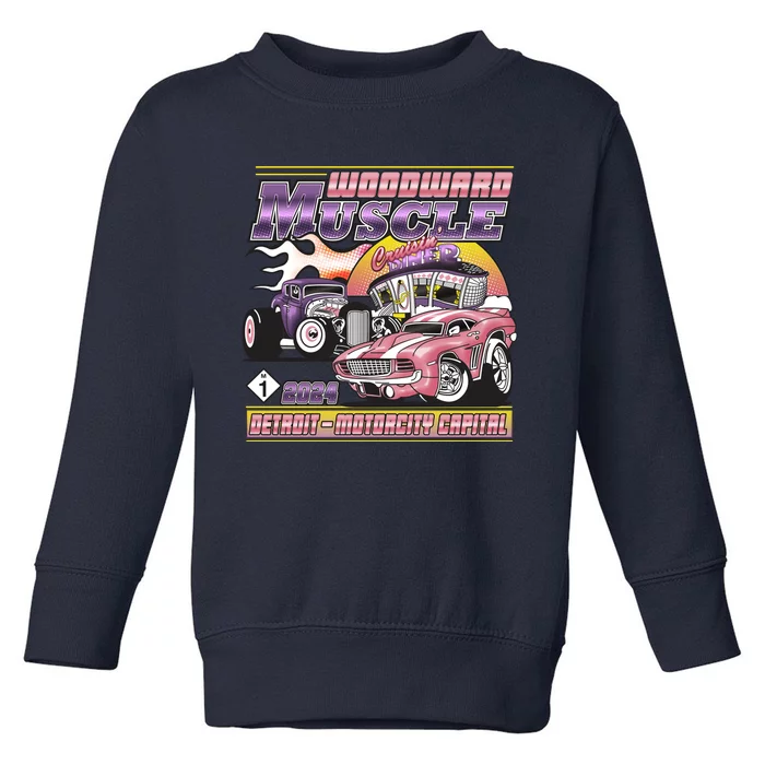 Woodward Muscle 2024 Pink Purple Version Toddler Sweatshirt