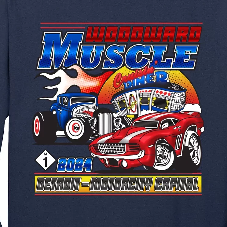 Woodward Muscle 2024 Red Blue Version Tall Long Sleeve T-Shirt