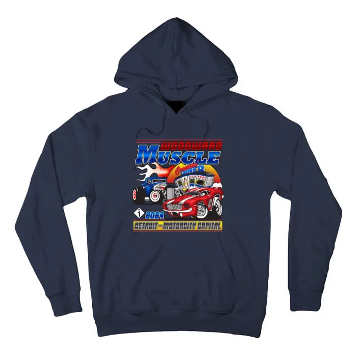 Woodward Muscle 2024 Red Blue Version Tall Hoodie