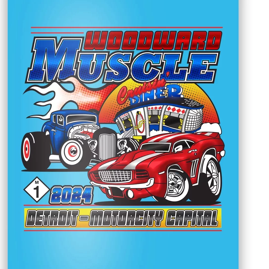 Woodward Muscle 2024 Red Blue Version Poster