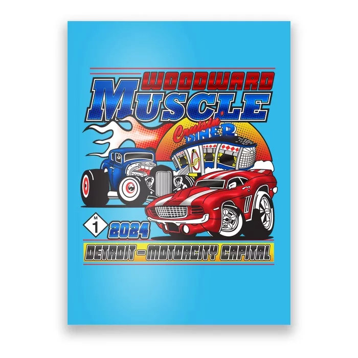 Woodward Muscle 2024 Red Blue Version Poster