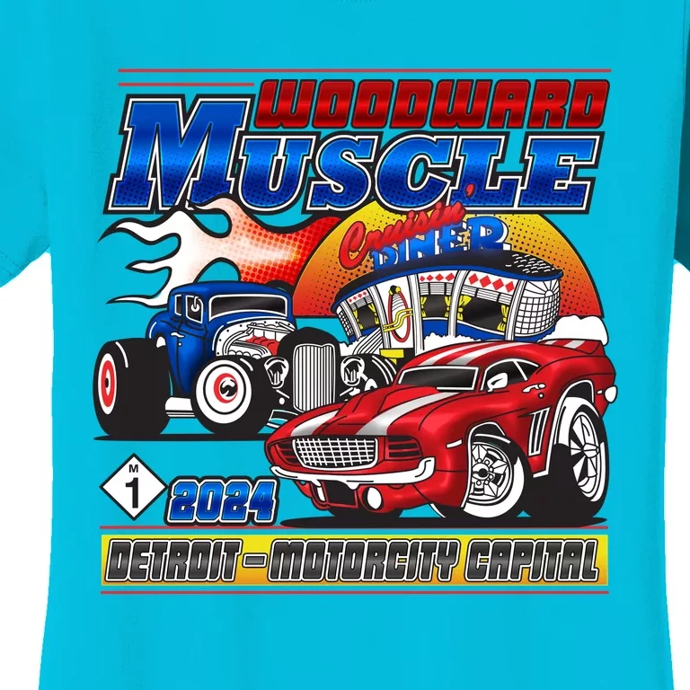 Woodward Muscle 2024 Red Blue Version Women's T-Shirt