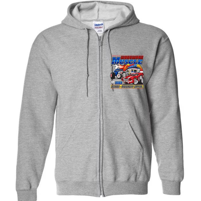 Woodward Muscle 2024 Red Blue Version Full Zip Hoodie