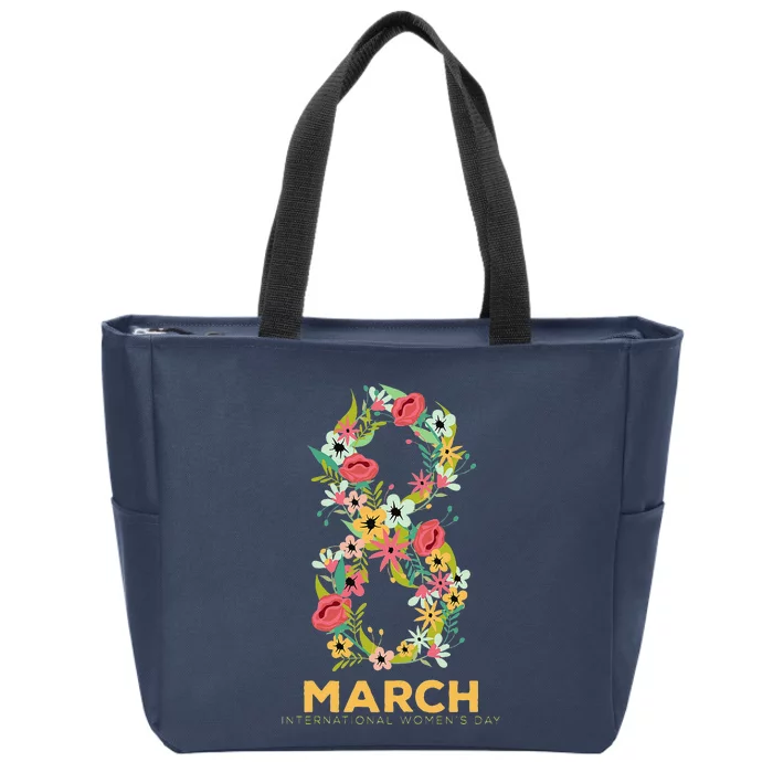 Womens March 8 Women's Day Celebration Gift For Her Zip Tote Bag