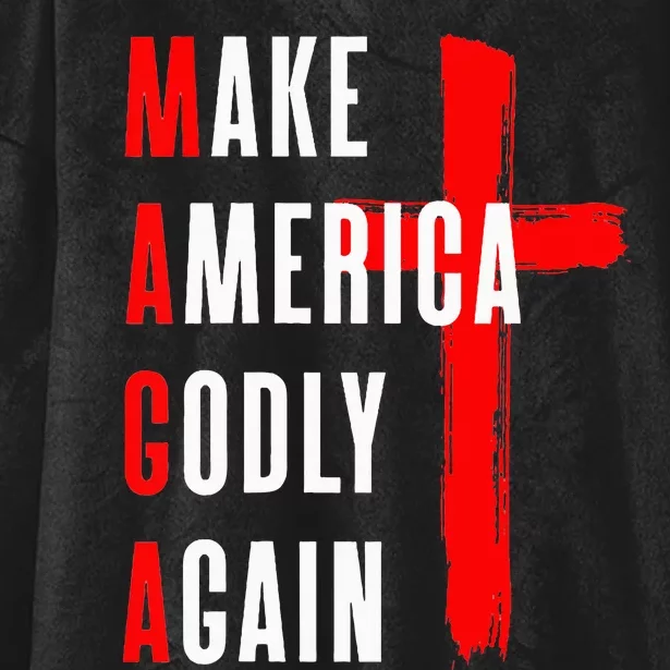 Wo Make America Godly Again Hooded Wearable Blanket