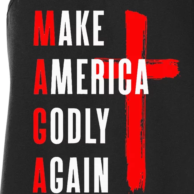 Wo Make America Godly Again Women's Racerback Tank