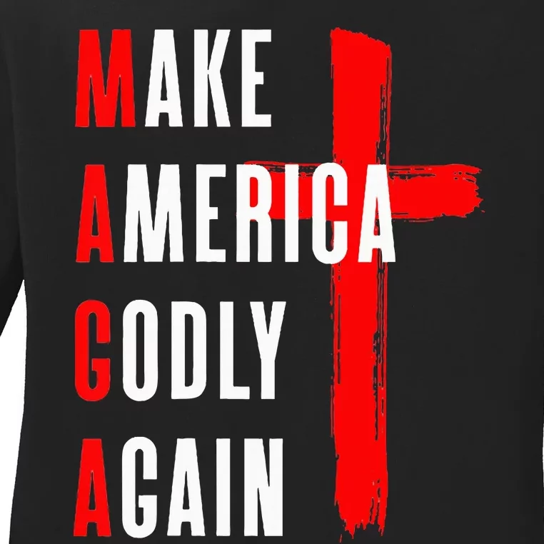 Wo Make America Godly Again Ladies Long Sleeve Shirt