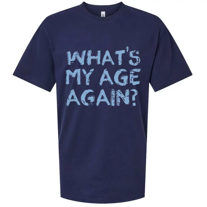 Whats My Age Again Funny Happy Hour Gift Sueded Cloud Jersey T-Shirt