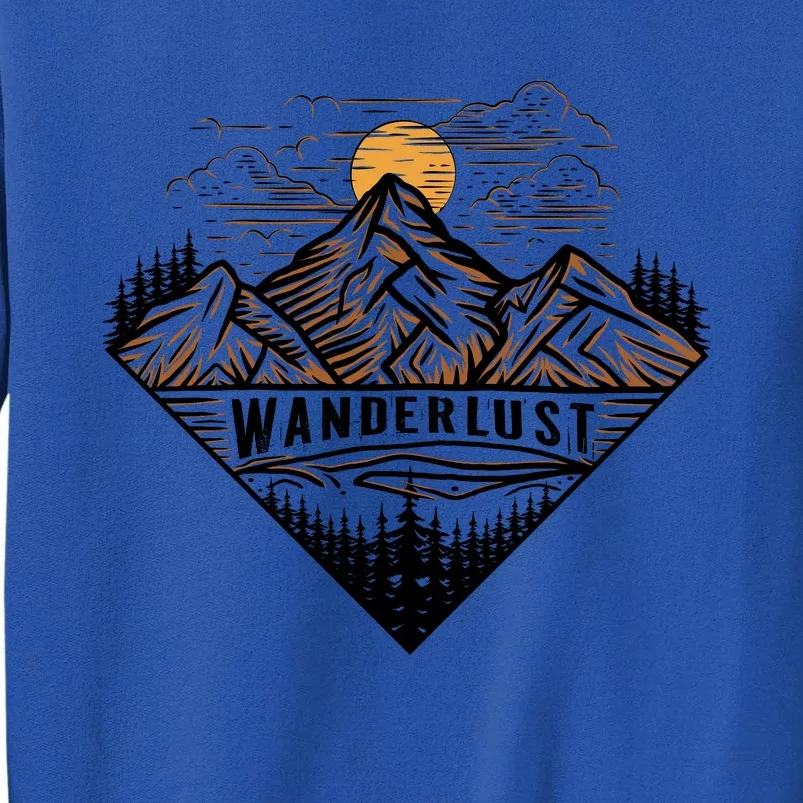 Wanderlust Mountain Adventure Graphic Tall Sweatshirt