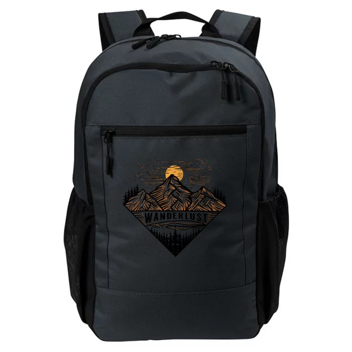 Wanderlust Mountain Adventure Graphic Daily Commute Backpack