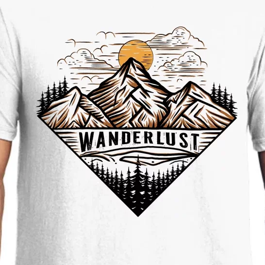 Wanderlust Mountain Adventure Graphic Pajama Set