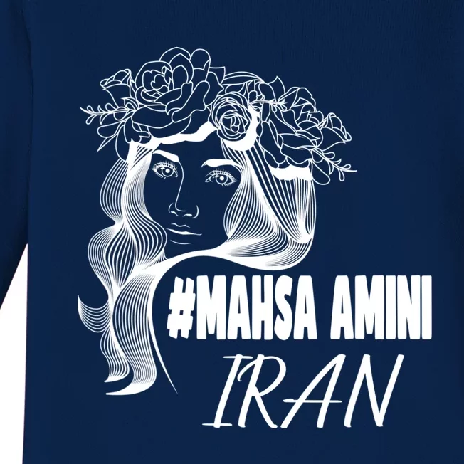 Womens Mahsa Amini Iran #MAHSAAMINI, Iran, #Mahsa_amini Baby Long Sleeve Bodysuit