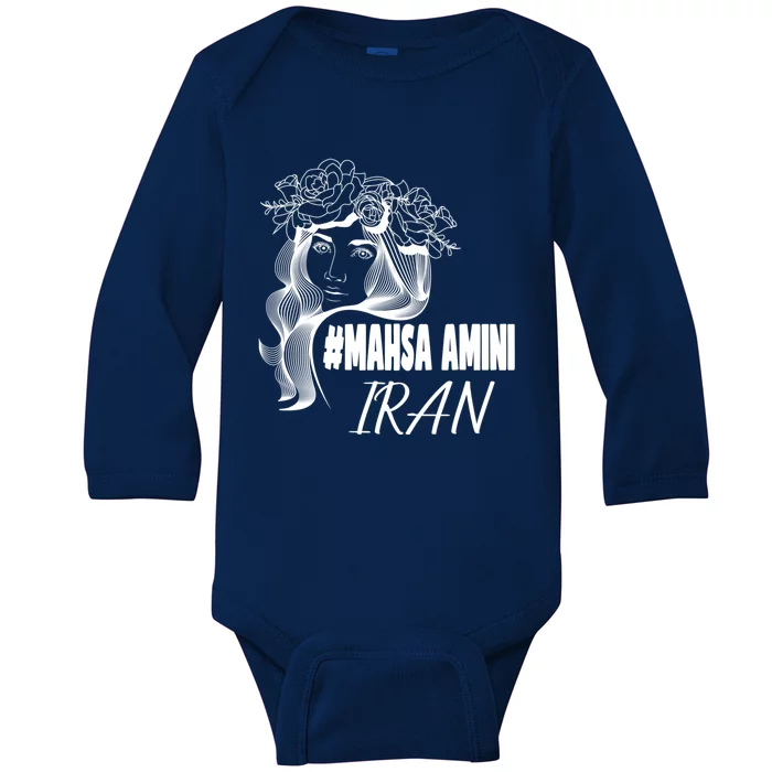 Womens Mahsa Amini Iran #MAHSAAMINI, Iran, #Mahsa_amini Baby Long Sleeve Bodysuit