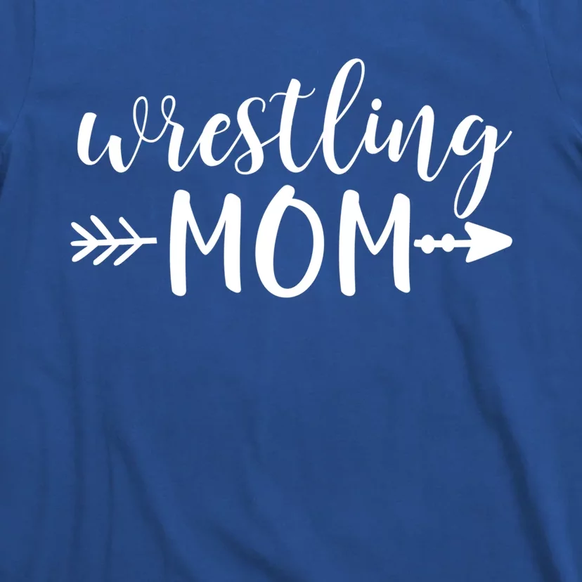 Wrestling Mom And Arrow In Black Text Wrestler Gift Acn074a Gift T-Shirt