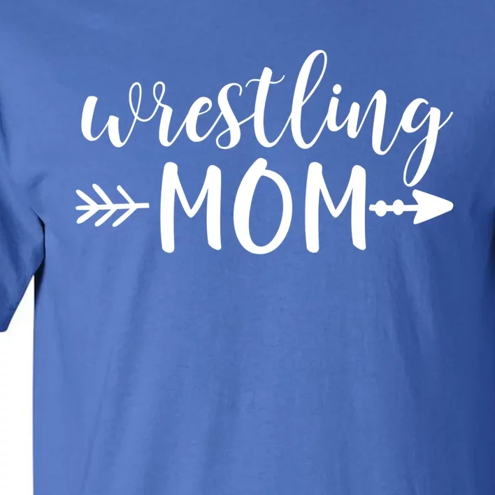 Wrestling Mom And Arrow In Black Text Wrestler Gift Acn074a Gift Tall T-Shirt