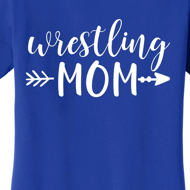 Wrestling Mom And Arrow In Black Text Wrestler Gift Acn074a Gift Women's T-Shirt