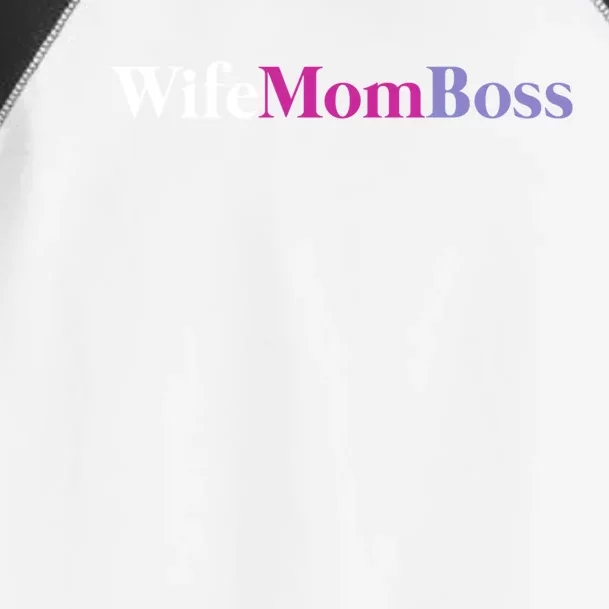 Wife Mom And Boss Gift Toddler Fine Jersey T-Shirt