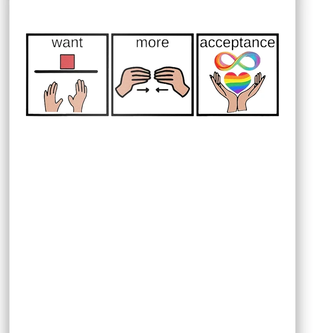 Want More Acceptance Sped Teacher Autism Poster