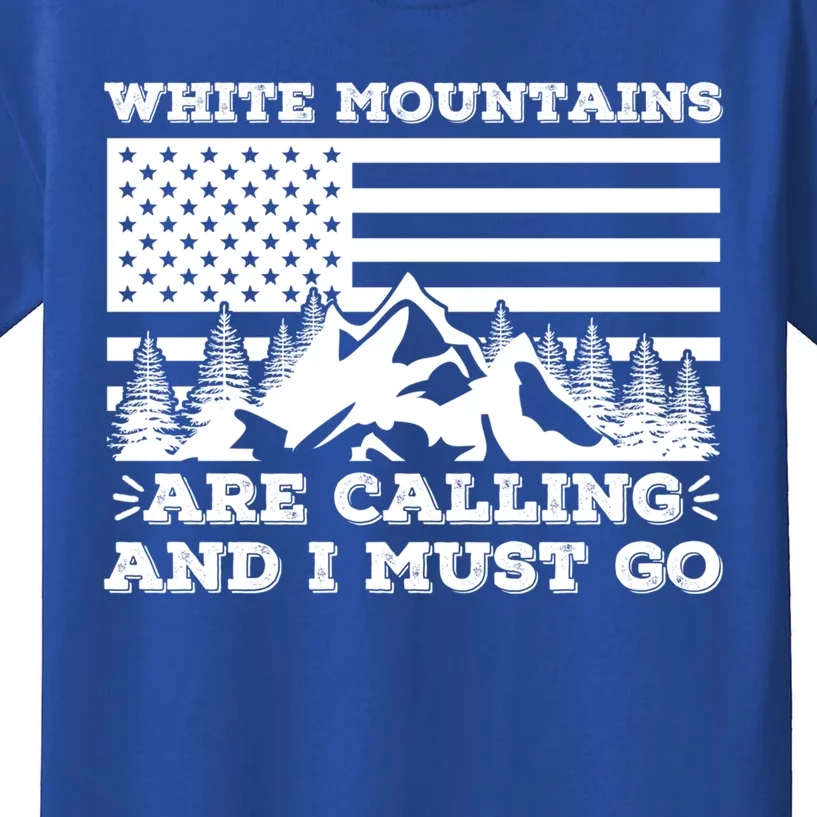 White Mountains Are Calling And I Must Go Winter Vacation Gift Kids T-Shirt