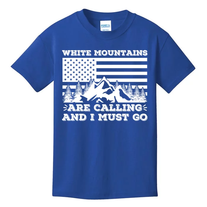 White Mountains Are Calling And I Must Go Winter Vacation Gift Kids T-Shirt