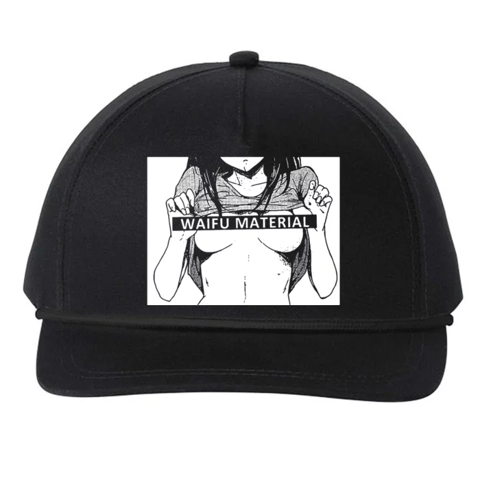 Waifu Material Anime Hentai Otaku Snapback Five-Panel Rope Hat