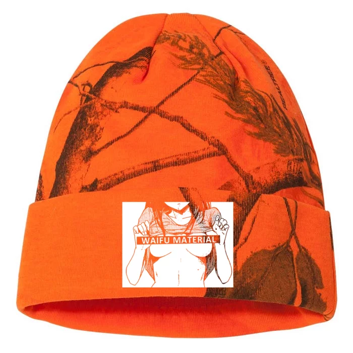 Waifu Material Anime Hentai Otaku Kati - 12in Camo Beanie