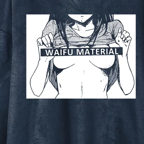 Waifu Material Anime Hentai Otaku Hooded Wearable Blanket