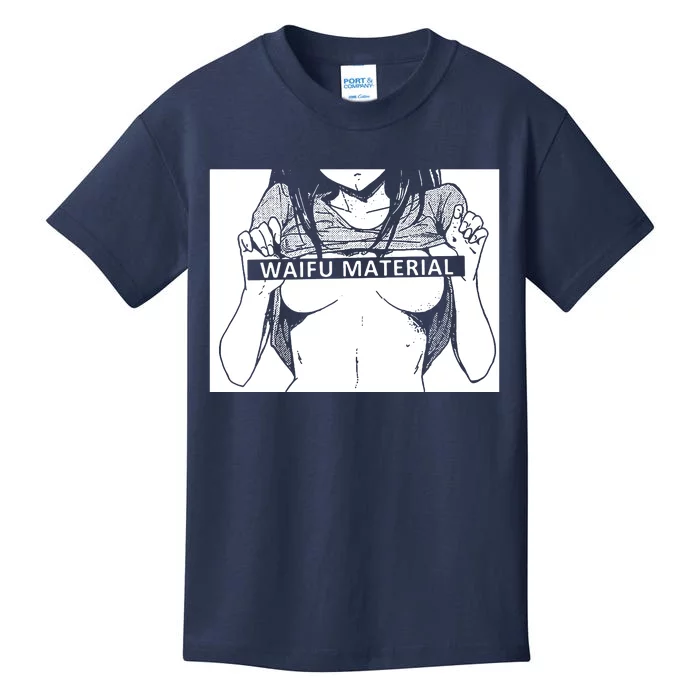 Waifu Material Anime Hentai Otaku Kids T-Shirt