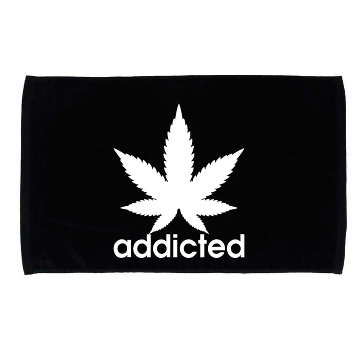 Weed Marijuana Addicted 420 Day Weed Leaf Vintage Retro Microfiber Hand Towel