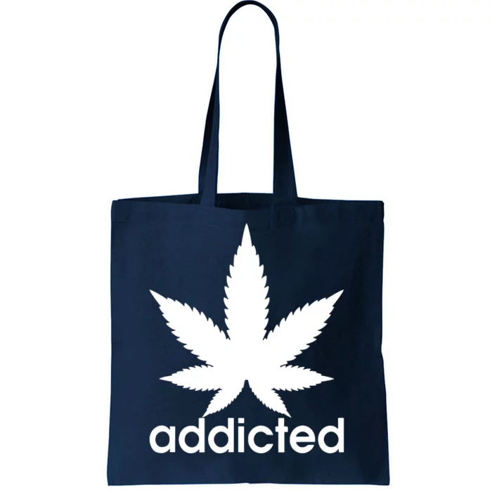 Weed Marijuana Addicted 420 Day Weed Leaf Vintage Retro Tote Bag