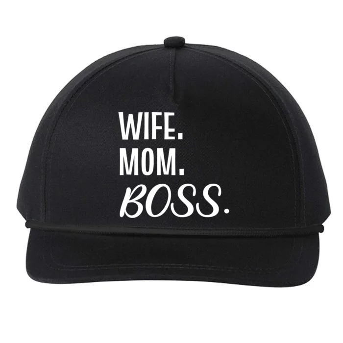 Wife Mom Boss Mother Gift Snapback Five-Panel Rope Hat