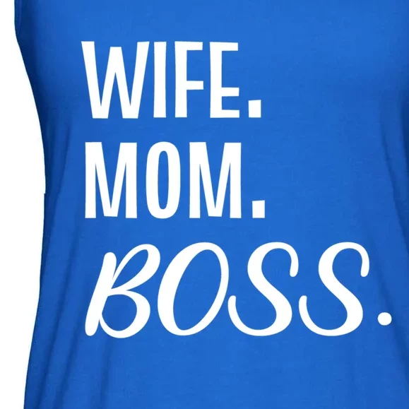 Wife Mom Boss Mother Gift Ladies Essential Flowy Tank