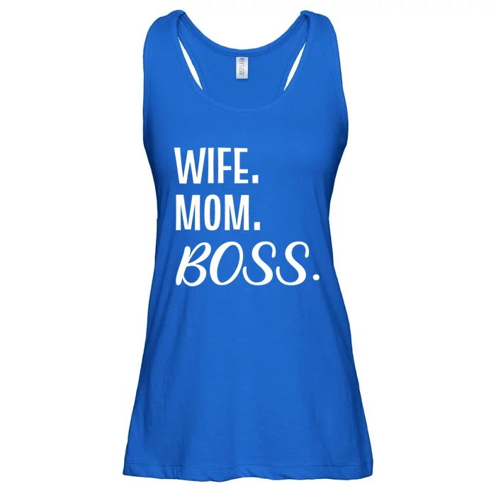 Wife Mom Boss Mother Gift Ladies Essential Flowy Tank