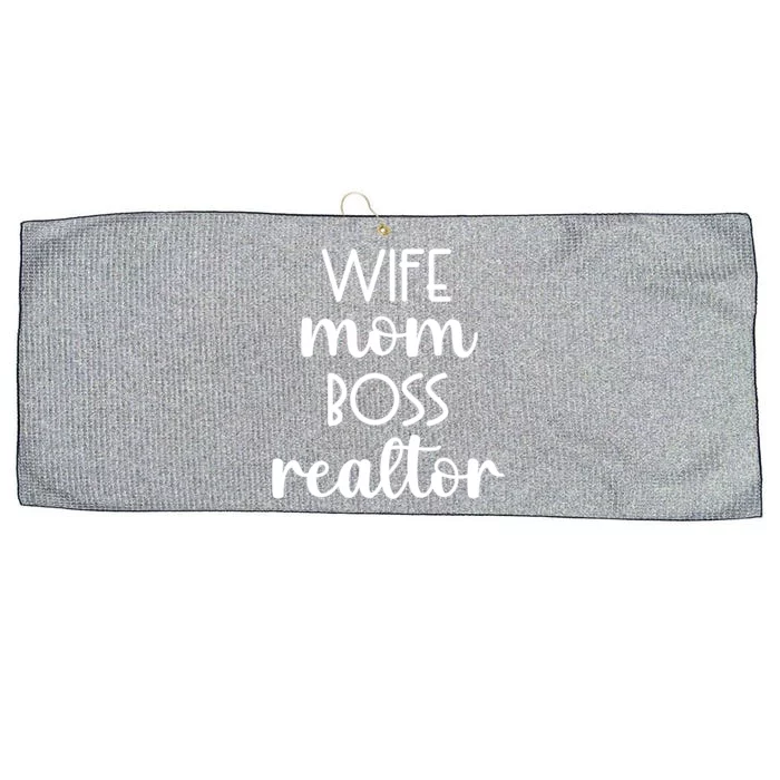 Wife Mom Boss Realtor Real Estate Agent Gift Large Microfiber Waffle Golf Towel